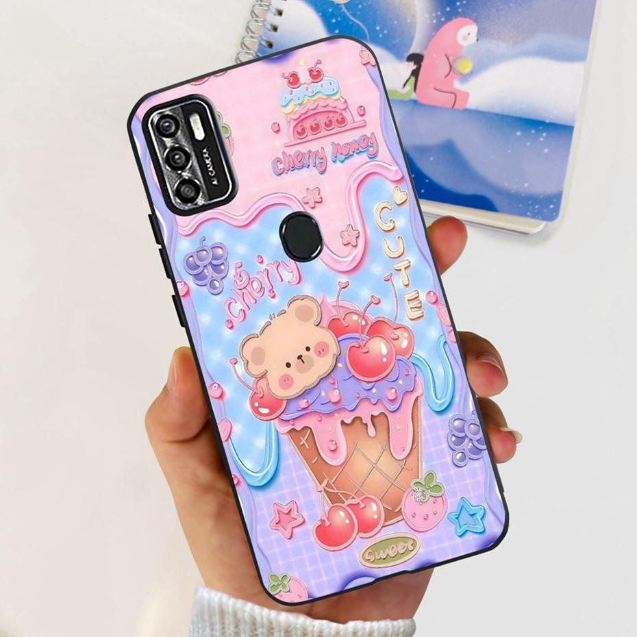 Симпатичный чехол для ZTE Blade A7s 2020 / Optus X Pro / Telstra Evoke Plus 2, черный, силиконовый, мягкий, чехол-обложка для Zte A7s (2020) А7020