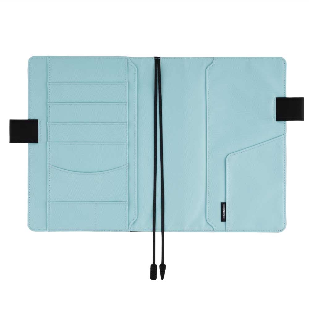 Hobonichi Techo Cousin Notebook X Clear Blue (A5) Cover, Colors/Black