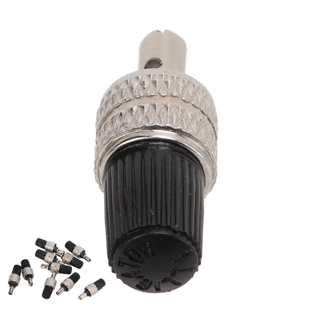 Комплект из 10 шт. сердечников клапанов для велосипедных шин с колпачком из никелированной латуни, немецкие стержни клапанов для электромобилей