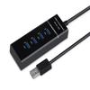 USB3-хаб для аудиофилов Без питания Без драйверов Длинный кабель для гибкого управления данными (USB3.2 Gen1) 4-портовый, черный, питание от шины, питание, требуется,