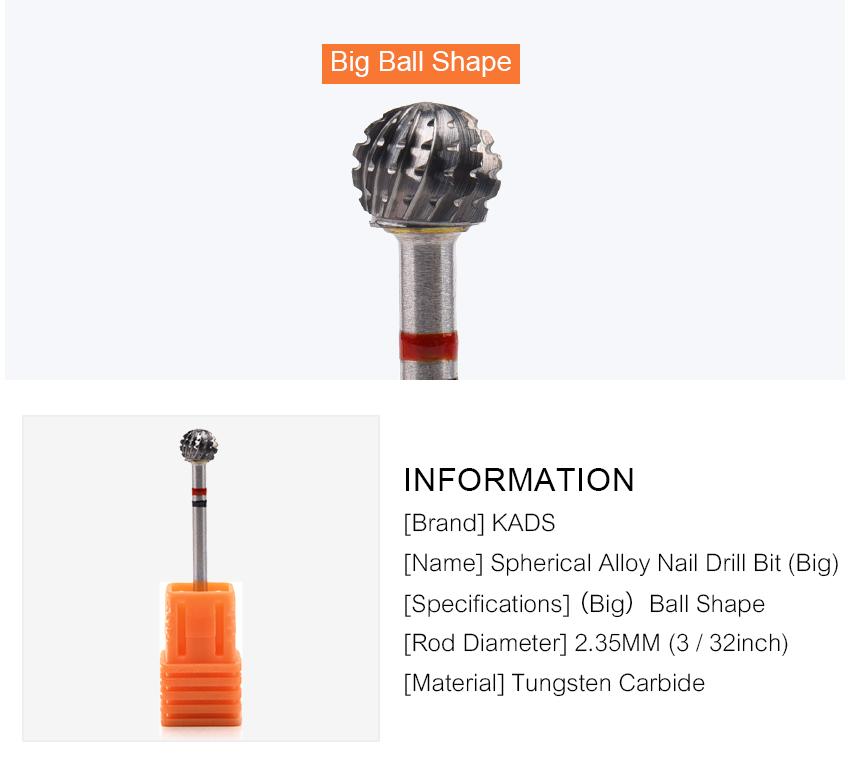 kads Электрические сверла для ногтей, фрезы из пулевого сплава, электрическая маникюрная дрель для дизайна ногтей и аксессуары, инструменты для педикюра