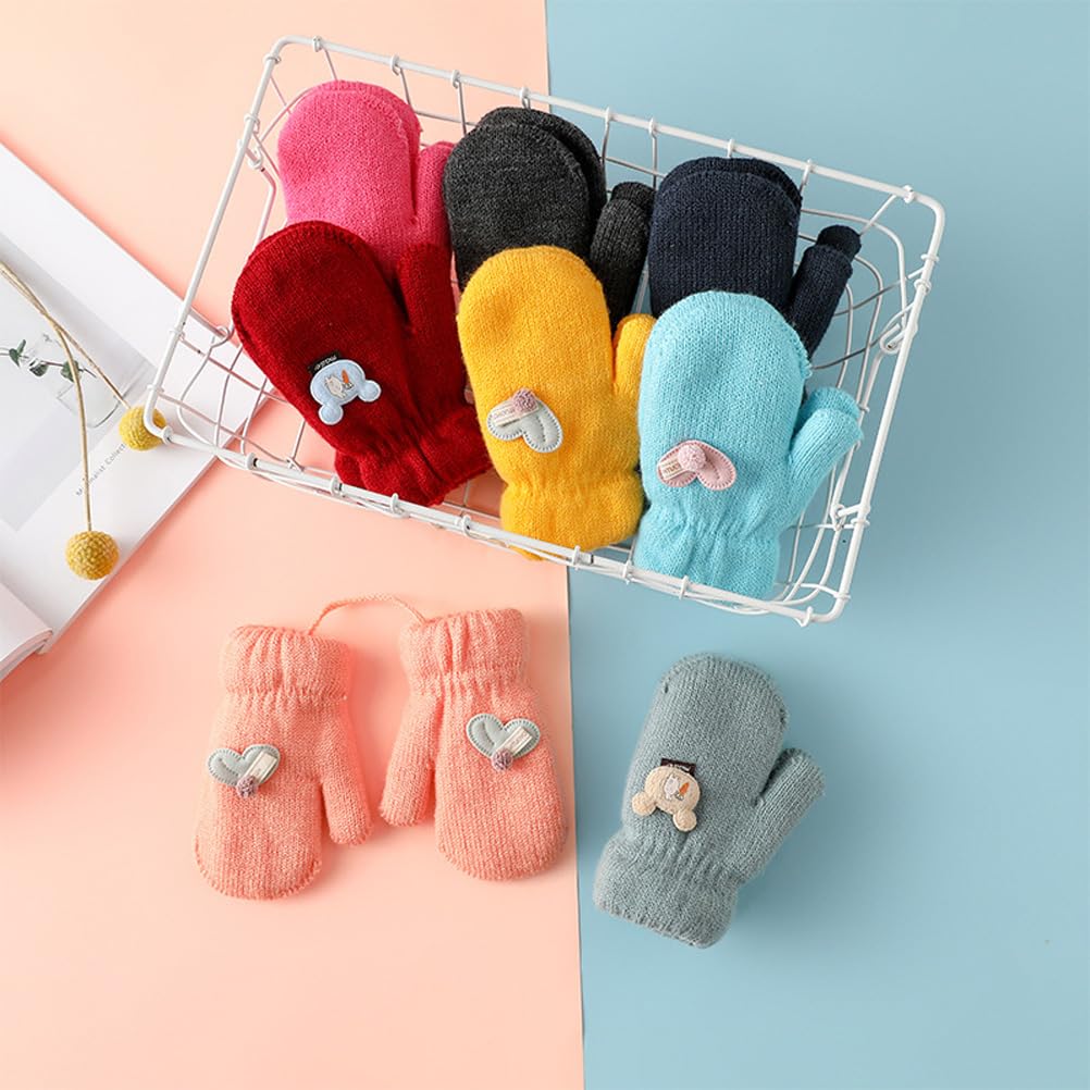 Eigenn Варежки с толстым для мальчиков и девочек возраста Идеально для снега и малышей Доступно в 8 милых цветах Детская кулиска, на флисовой подкладке, 3-6, Игра,