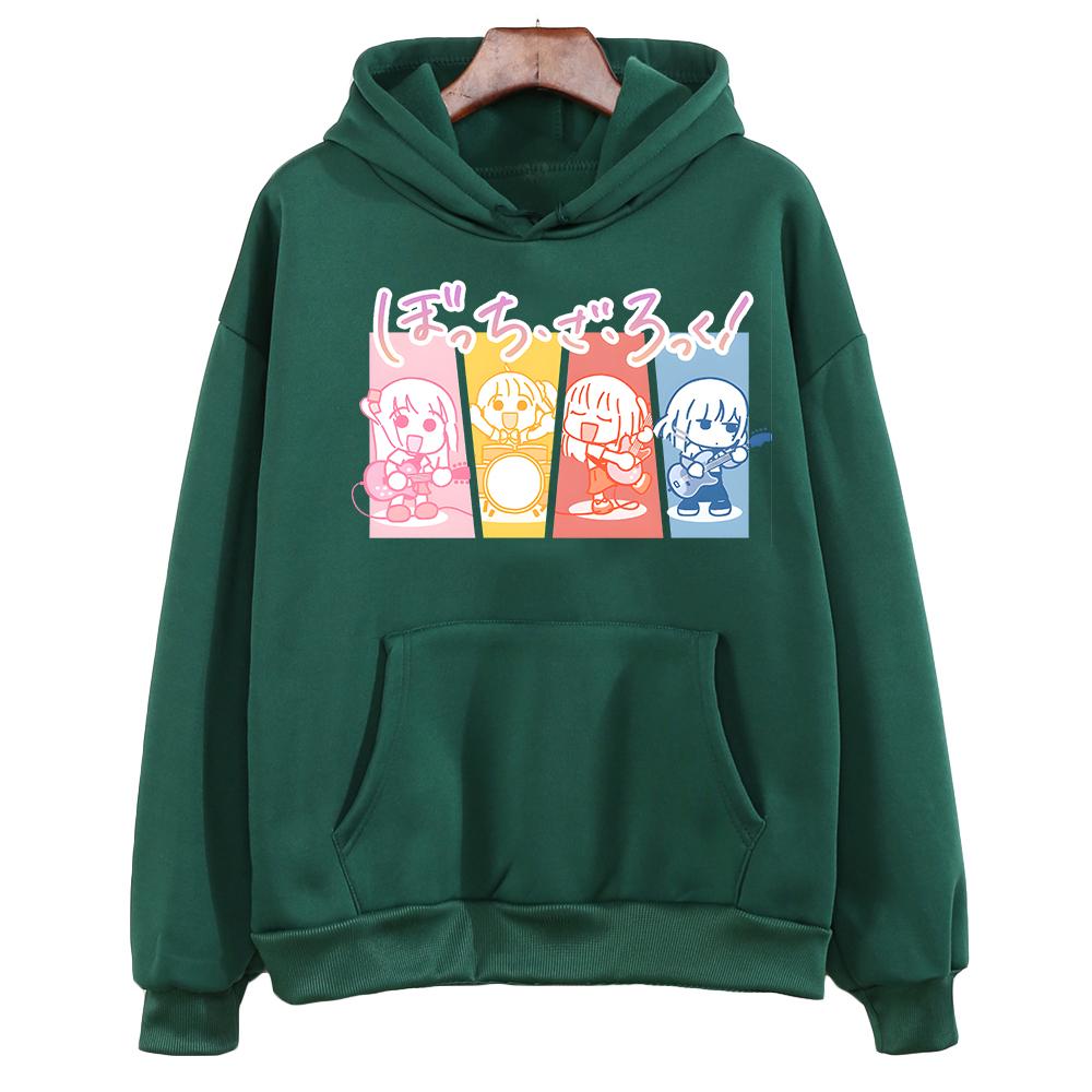 BOCCHI THE ROCK! Hitori Gotou Graphic Hoodies Cartoon Vintage/retro Anime Clothes Sweatshirt Sense of Design Women/men Fleece