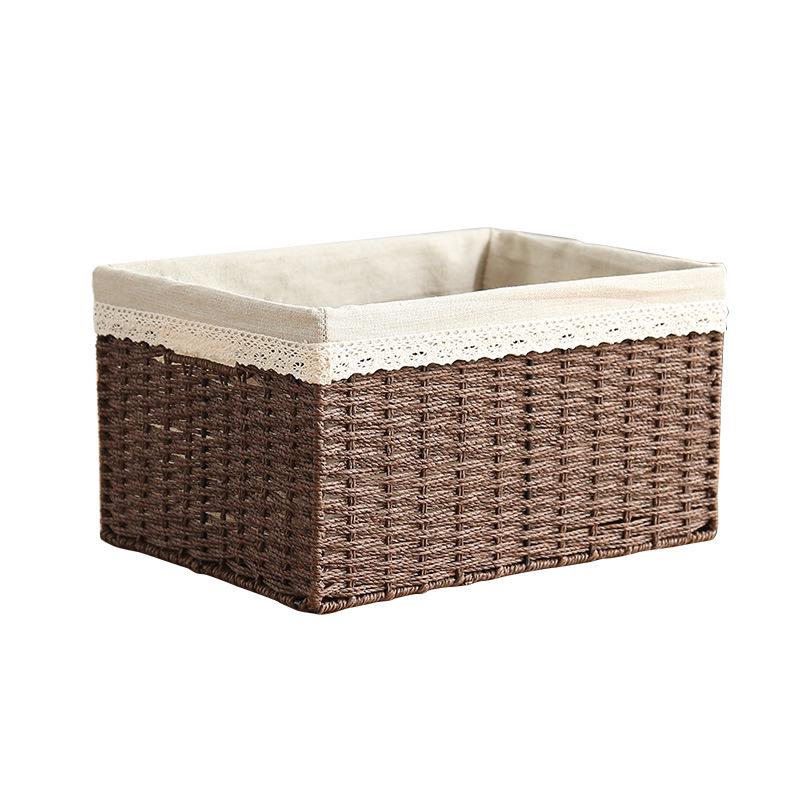 Плетеная настольная корзина для хранения закусок, игрушек и всякой всячины