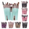 Набор из 15 кистей для макияжа. Тональный крем, пудра, тени для век, брови