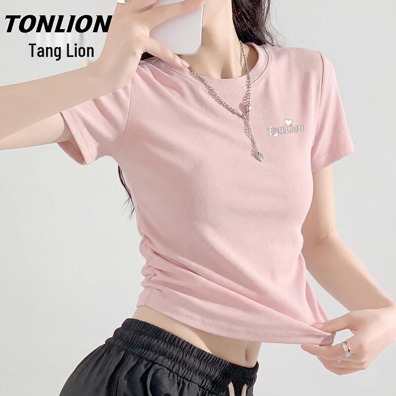 Женская летняя приталенная плиссированная футболка TonLion