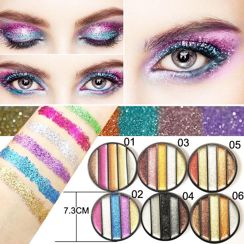 Женская мода 15 цветов Diamond Sequin Eyeshadow Palette Glitter Powder highlighter eye shadow