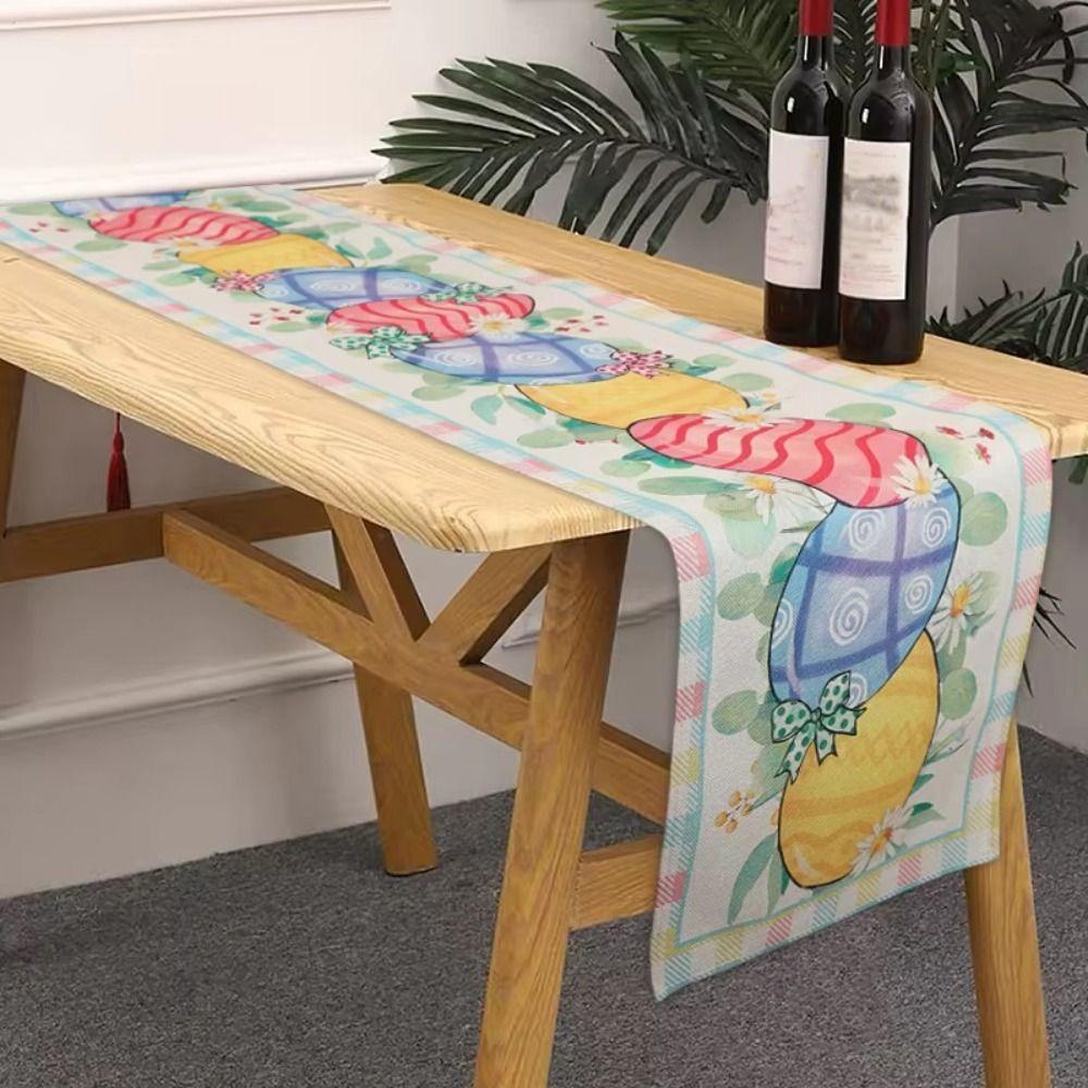 Винтажная пасхальная скатерть-кролик, маслостойкая, для обеденного стола, льняная скатерть-кролик, вечеринка