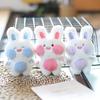 Adorable Cute Bunny Plush Toy Keychain Soft Short Plush Cartoon Rabbit Bag Charm