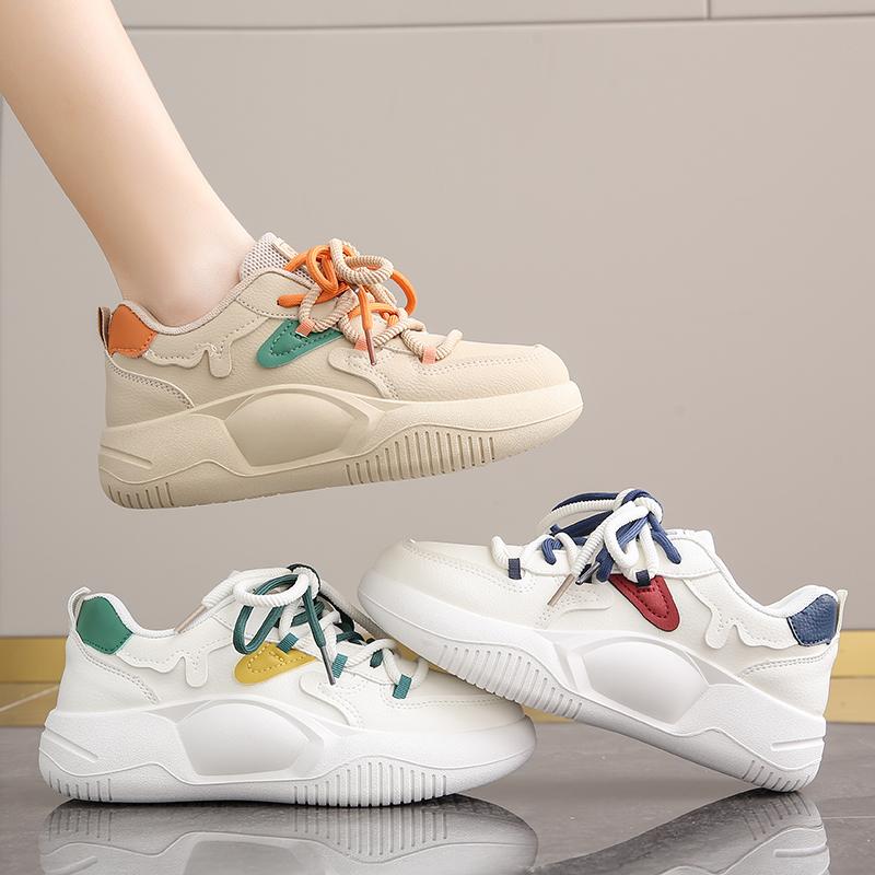 Fashionable and Comfortable Non-slip Sneakers Women's Spring Wide Fat Feet Outdoor Versatile Soft-soled Casual Trendy Shoes