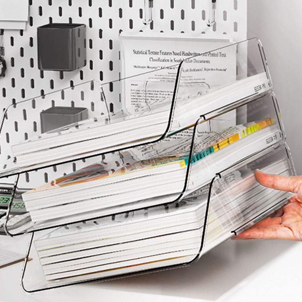 Прозрачный органайзер для документов формата А4, большая вместимость, коробка-держатель для бумаги для дома и офиса