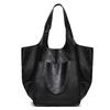 Simple Large Bags, Spliced Soft Leather Bags, Large-capacity Single-shoulder Handbags, Tote Bags