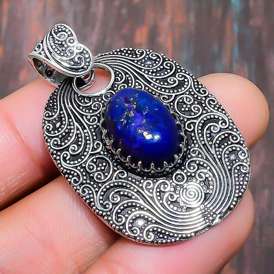 Lapis Lazuli Gemstone Handmade 925 Sterling Silver Wonderful Jewelry Pendant