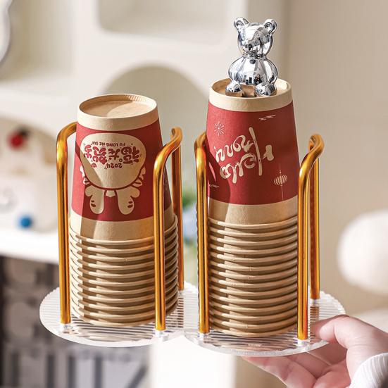 Одноразовый бумажный держатель для чашек, диспенсер для стаканов, подставка-стойка для кофейных кружек для дома