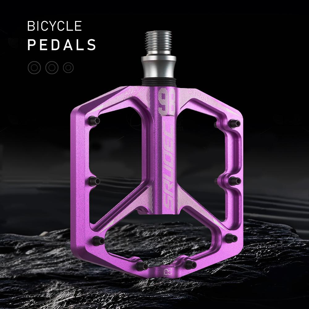 KRSEC Three Bearing Bicycle Pedals Ultralight BMX MTB Road Mountain Bike Pedals Non-slip Aluminum Alloy CNC Cycling Parts