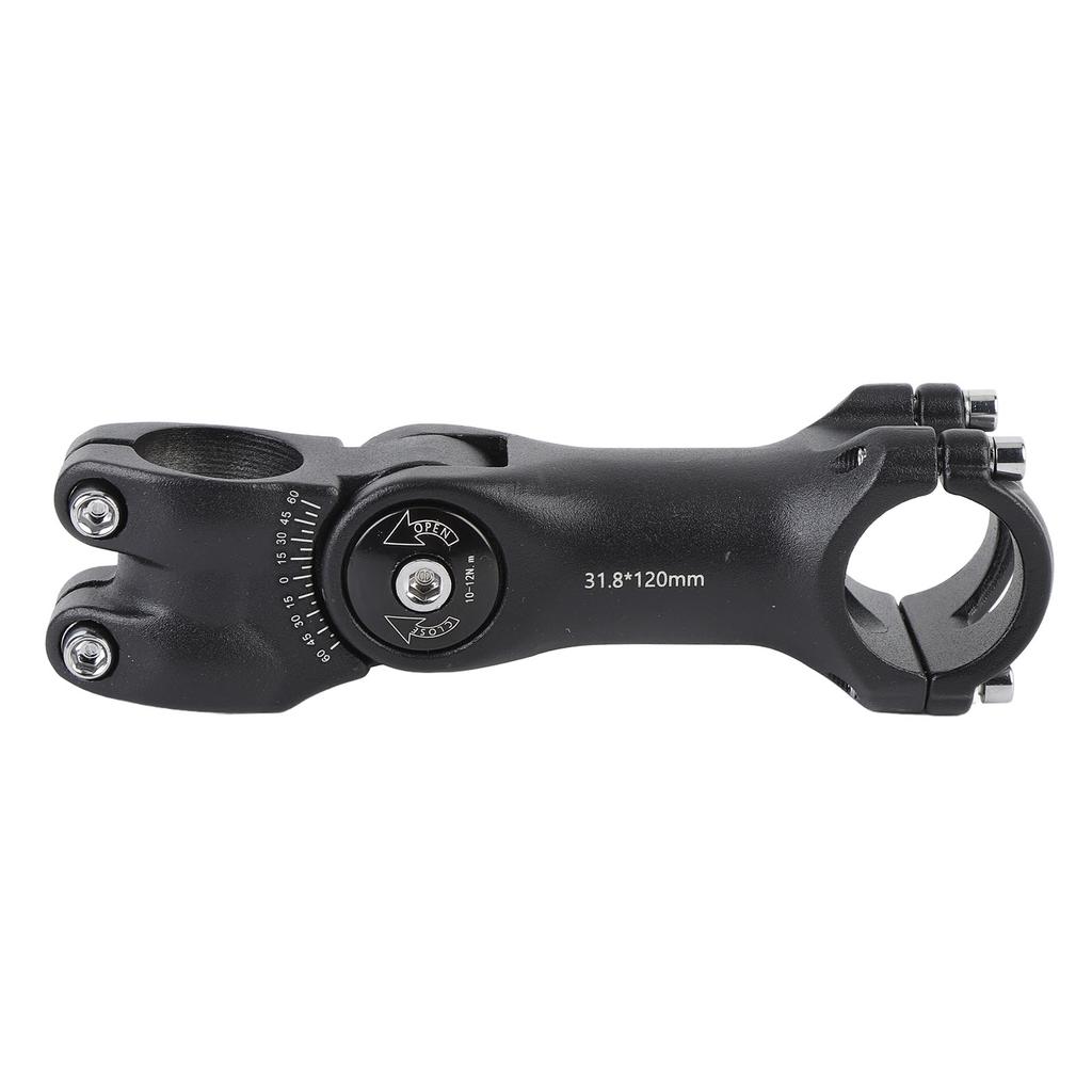 Cycle Stem 60 Degree Adjustable Aluminum Alloy Short Handlebar Stem 31.8mm 120mm for Mountain Cycle