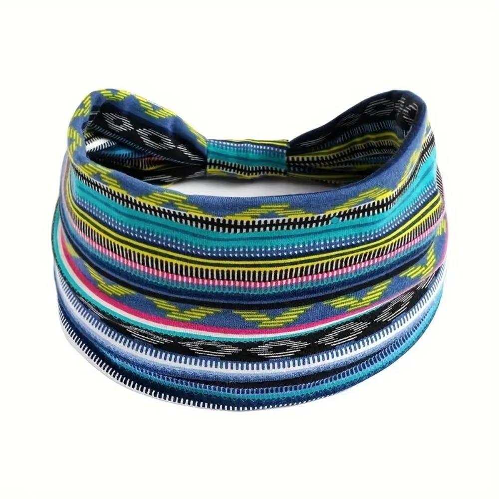 Широкие повязки на голову Boho, эластичный принтованный платок на голову, новая мягкая бандана для йоги