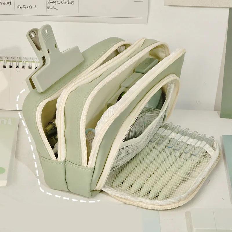 Эстетическая сумка-карандаш для новых девочек, школьные чехлы, милый держатель для канцелярских принадлежностей, сумка-карандаш на молнии, школьные принадлежности