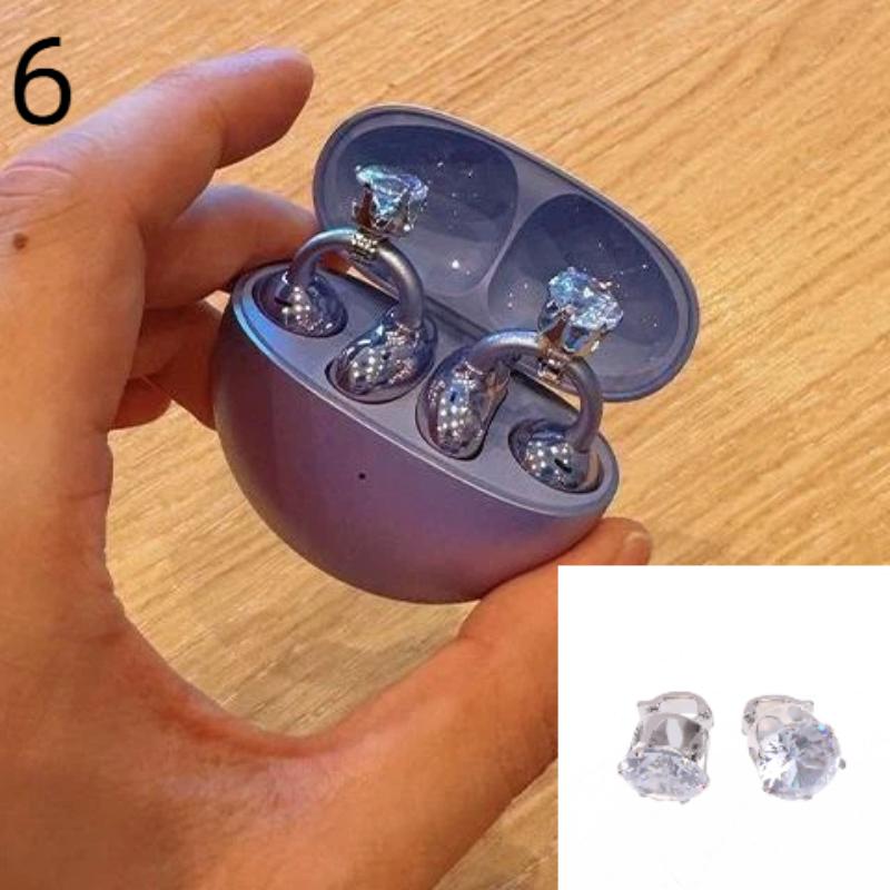 1 пара DIY Пряжка для наушников Диаметр Циркон Декоративный Зажим для украшения наушников Съемный Легко установить Аксессуары для наушников-вкладышей