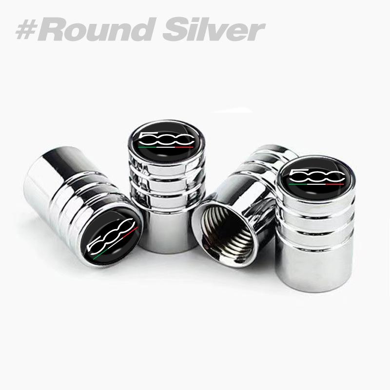 4Pcs Car Valve Caps Wheel Tires Air Tyre Stem Protective Cover For FIAT 500 Grande Stilo Freemont Punto Astra Bravo 500X Ducato V4