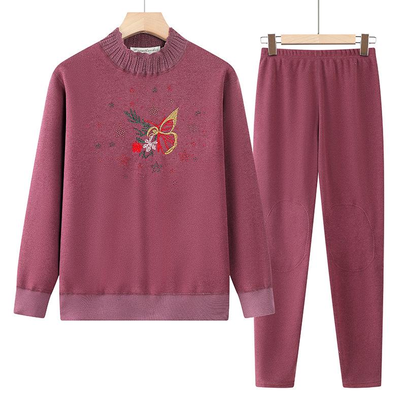 Женский термобельевой комплект на осень/зиму - С начесом, утолщенный, для женщин среднего и пожилого возраста