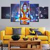 5 Pieces Hindu God Lord Shiva And Constellation Scenery Canvas Painting Posters and Prints Wall Art Pictures Home Decor No Frame