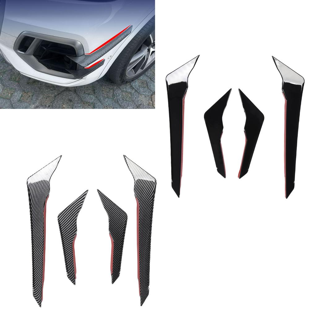 Car Front Bumper Side Spoiler Aerodynamic Left Right Front Bumper Side Air Vent Trim Fin Decor For FY S-line 2025-2025