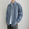 Japanese Long-Sleeve Denim Work Shirt 2023 - Thin Washed Casual Jacket for Men