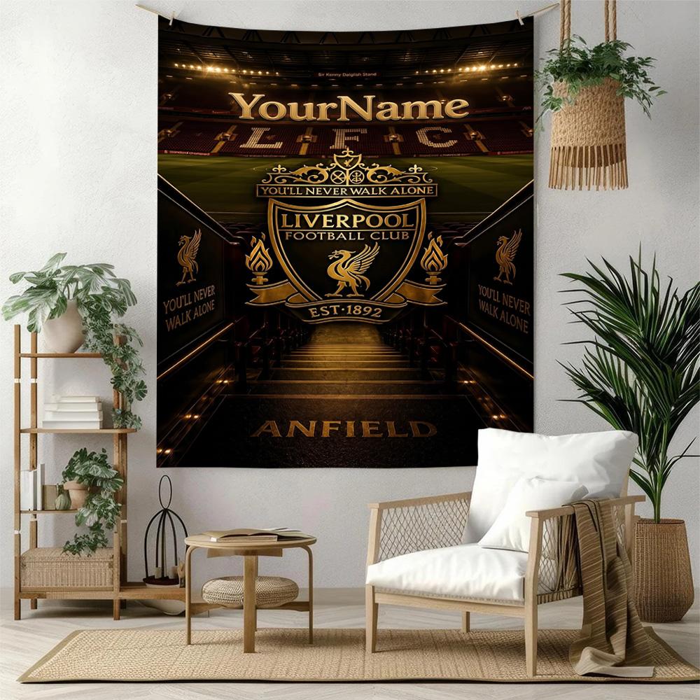 Liverpool Custom Your Name Wall Decor Tapestry Art For Pet Memorial Birthdaywedding Party Backdrop Family Gift