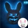 Halloween Luminous Animal Mask Horror Bloody Rabbit Bear Decoration Prop Simulation Fur Mask Role Playing Costume Party Decorati