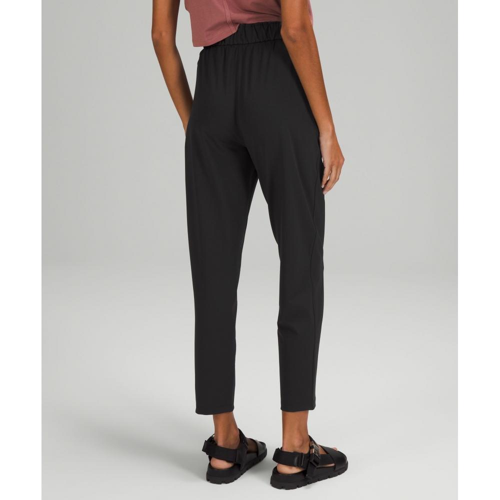 Lululemon Эластичные брюки с высокой посадкой, длина 7 8, черные