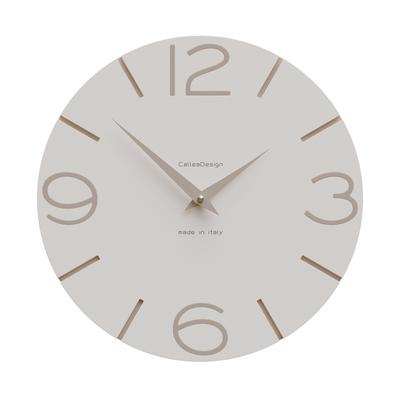 Настенные часы CalleaDesign SMILE Linen Dove Grey