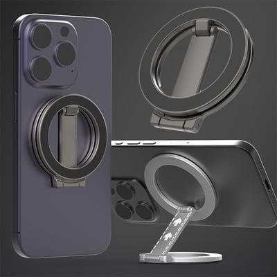 Держатель-кольцо с сильным магнитом для мобильного телефона для Apple Magsafe, двусторонний магнит, складная подставка для мобильного телефона для iPhone 16 Samsung
