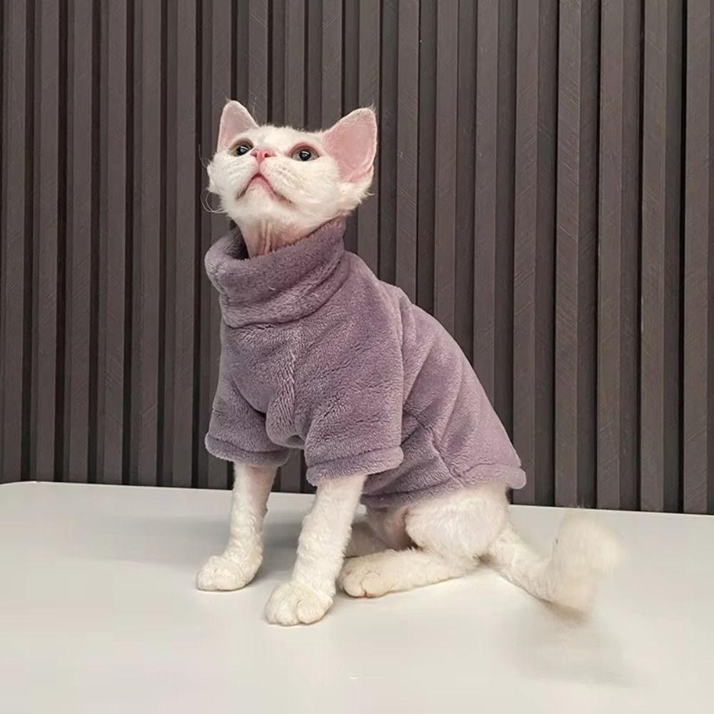 Fluffy Dog Sweatshirt Turtleneck Pet Supplies Fashion Winter Puppy Clothes  Kitten