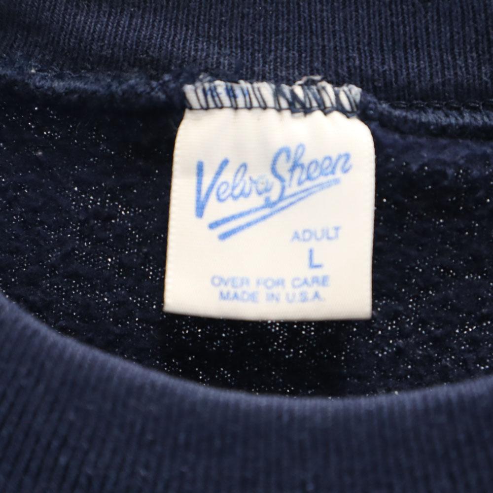 Velva Sheen 90s Old Mickey Mouse Long Sleeve Sweat Trainer L Navy Disney Men's Used