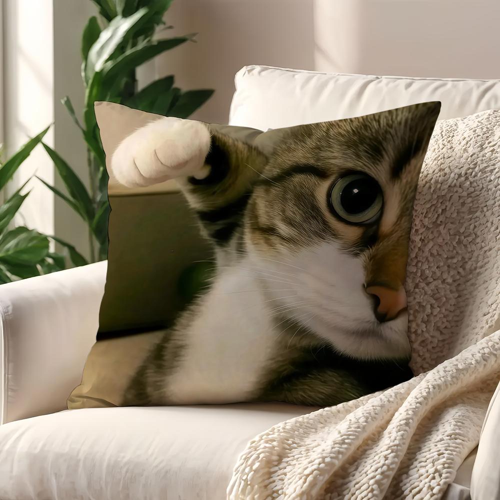Cute Cat Funny cushion cover For Pillow Printing Sofa Decoration Home Car Room Coffee Shop Office Nordic Simplicity