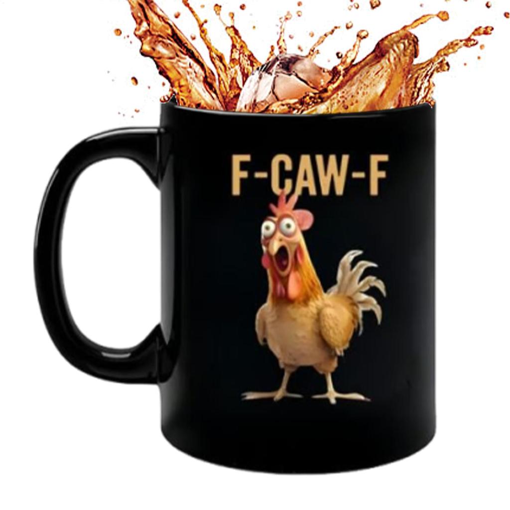 Funny Chicken Coffee Mugs Ceramic Farmhouse Themed Mug Cartoon Animal Tea Cup Breakfast Milk Mug Birthday Gift