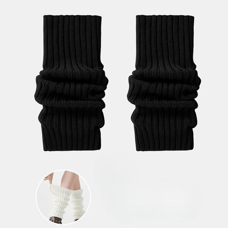 Female Autumn and Winter Warm Knit Calf Protector Pile Socks