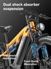New YX80M-2 Adult Ebike 750W * 2 Dual Motor 48v 20Ah Battery Hydraulic Brake Fully Suspended 26 inch Mountain Tire Bicycle