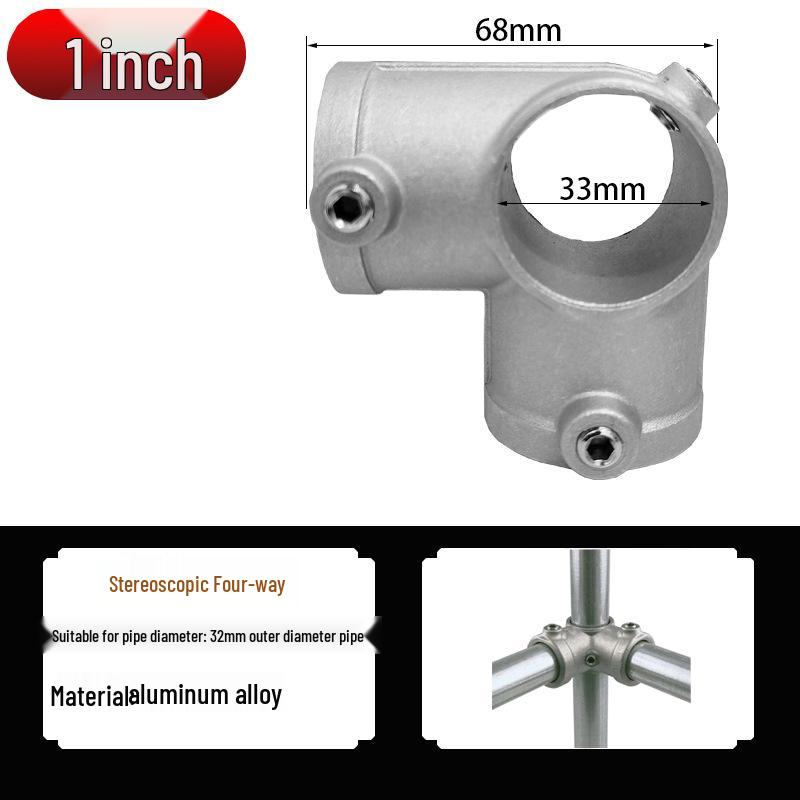 20/25/32mm Steel Pipe Connector: Galvanized 6-Point Round Elbow Joint Fastener