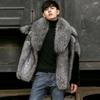 Autumn and Winter Men's Casual Faux Fur Coat Thickened Warm Coat