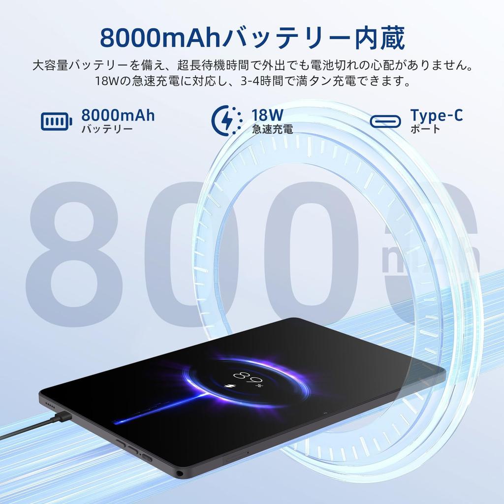 Планшет Android 15 Tabtop A90SL с Helio G99 24 ГБ ОЗУ 128 ГБ Большой IPS Face Беспроводной и Легкий 18 Вт Быстрая 8000 мАч Батарея G99 11-дюймовый 8-ядерный