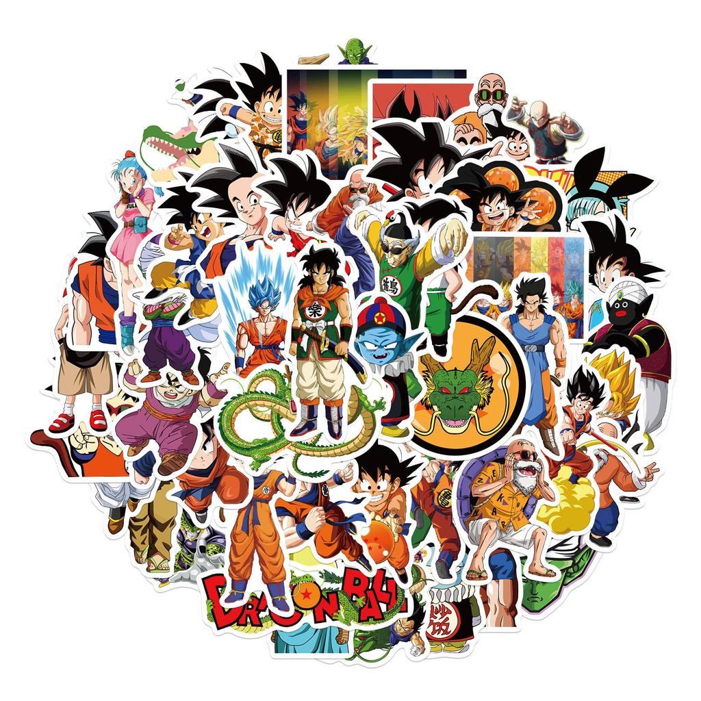 50 шт. аниме наклейки для рук, шлем, скейтборд, водонепроницаемый DIY Dragon Ball, набор наклеек, милый чехол для ноутбука, кожаный чехол для телефона