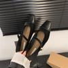 Fashion 2024 Spring New Women Flat Shoes Fashion Red Ladies Shallow Slip On Mary Jane Shoes Female Square Toe Shoes Outdoor Ballerinas