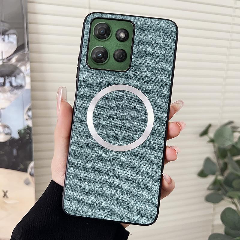 Тканевая Cloth Беспроводная зарядка Для Магнитный чехол для телефона Для Motorola Moto G Power G Мягкая задняя крышка