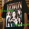 Ретро-футболка с графическим принтом Yewon: Унисекс свитшот K-pop айдола