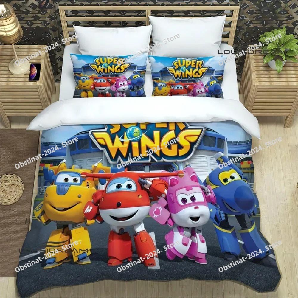 Милый мультяшный набор постельного белья Super Wings изысканный комплект принадлежностей пододеяльник комплект одеяла постельный комплект роскошный подарок на день рождения