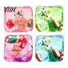 Soft Squeezable Maltose Cube Christmas Stress Relief Toy with Internal Dolls, Transparent Stocking Stuffers for Kids Sensory Fidget Toy, Portable