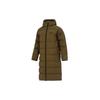 Logo Print Stand Collar Long Hooded Down Jacket Men Outerwear Dark-Green 672435-62