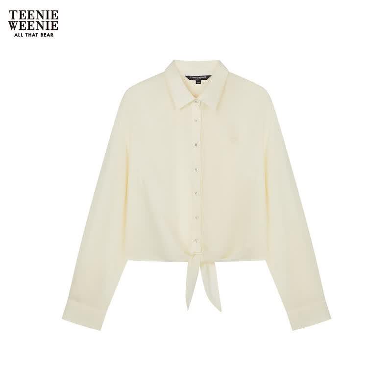 Teenie Weenie Women's Summer 2026 Knot Design Long Sleeve Shirt